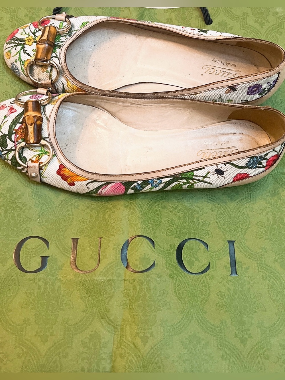 Gucci Flower print Ballet Flats - Picture 2 of 4